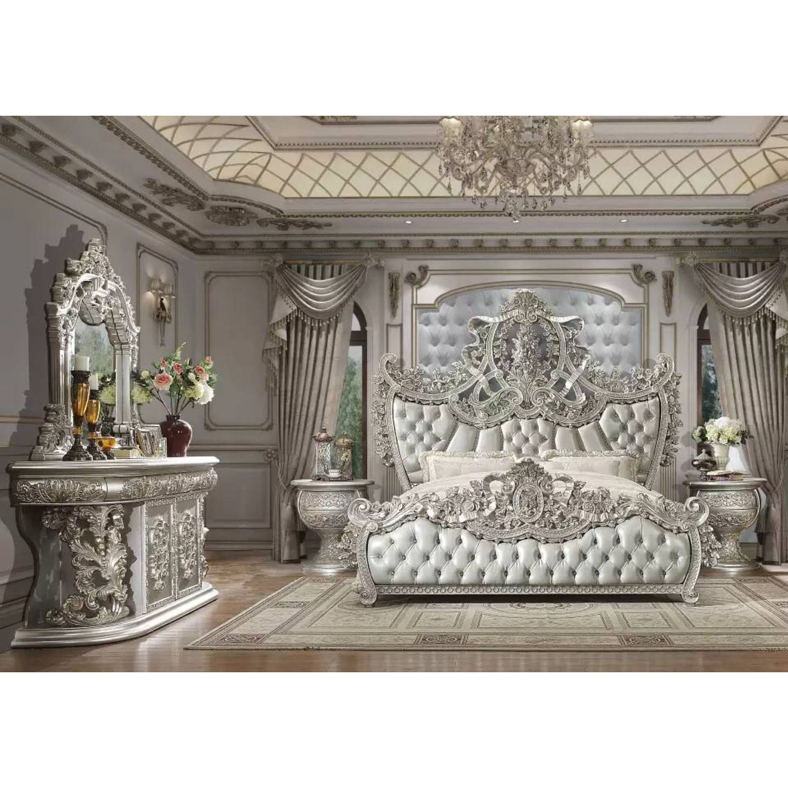 silver bedroom sets classic furniture made from solid wood