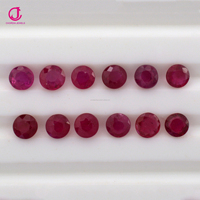 Pierre précieuse naturelle ronde brillante coupe 2mm - 2.40mm rubis de Birmanie à facettes au prix de gros pour la fabrication de bijoux