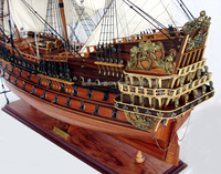 Modelo de Barco de Madera GIA NHIEN LE SOLEIL ROYAL TS0011W Vietnam, Regalo Decorativo para Amantes de los Barcos