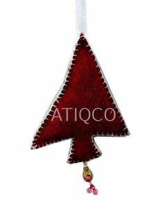 Velvet Heart Red Christmas Hanging <b>Decorations</b> X-Mas Hanging Ornament | <b>New</b> <b>Year</b> Party Hanging Velvet Pendants - Product Image 4