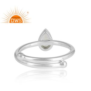 Rainbow Moonstone Gemstone <b>Ring</b> 925 Fine Silver <b>Adjustable</b> <b>Ring</b> Jewelry For Party Wholesale Classic Collection - Product Image 4