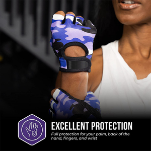 Medium Padded Camouflage Printed Workout <b>Gloves</b> for Women Custom Made High Quality Weightlifting <b>Gloves</b> for Women on Wholesale - Product Image 4