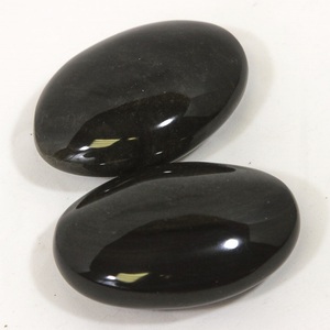 Pierres ovales d'obsidienne polie, gemmes noires naturelles, spécimens minéraux pour artisanat DIY et décoration Feng Shui – Meilleures ventes, qualité supérieure - Product Image 6