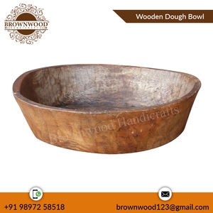 ชามไม้รูปวงรีทรงมะม่วงทำด้วยมือชามไม้สำหรับห้องครัวและของตกแต่งบ้าน - Product Image 3