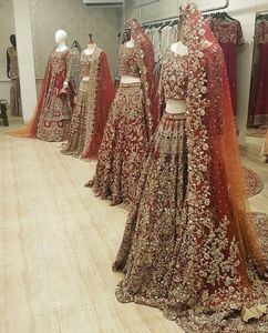 2024 vestido largo indio/pakistaní listo para boda con trabajo manual pesado bordado Dabka Zari en Choli de algodón para adultos - Product Image 1