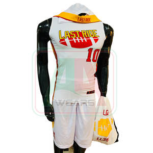 Vêtements de football américain de compression pour 32 équipes avec logo personnalisé ensemble d'uniformes de grande taille sans manches respirants avec broderie par sublimation - Product Image 1