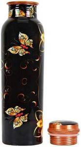 Botella de agua con diseño impreso, 100% de cobre puro negro, 1000 ml, con beneficios para la salud, precio al por mayor - Product Image 4