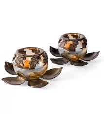 Classy Glass <b>Tealight</b> Votive Candle <b>Holder</b> with Metal Frame Diwali Decorations Items for Home and Diwali - Product Image 2