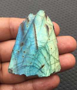 หินลาบราดอไรต์ธรรมชาติแบบหยาบพลอยสีฟ้าไฟตัวอย่างขายส่งเครื่องประดับธรรมชาติสวนหินตกแต่งดิบ - Product Image 3