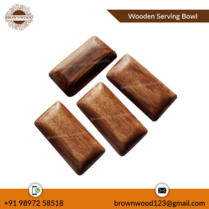 Ensemble de bols en bois écologique de meilleure qualité Bol de service en bois d'acacia naturel Bol de luxe fait à la main pour hôtels et restaurants - Product Image 2