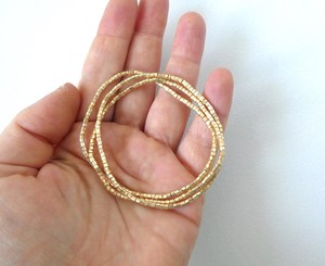 Light Gold Elastic <b>bracelets</b> set, no clasp <b>bracelets</b>,multiple sizes seed <b>bead</b> <b>bracelets</b>,beaded - Product Image 1