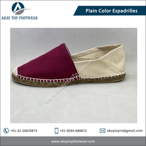 Alpargatas de Color Liso Unisex Zapatos Planos India Venta a Granel Patrón Sólido Impreso Slip-On Cierre Antideslizante Uso Diario para - Product Image 4