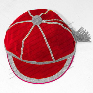 Gorra de honor holgada australiana, gorra de grillo azul marino y rosa con trenza dorada y borla - Product Image 3