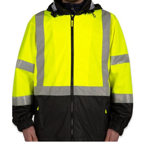Vestes de Softshell de sécurité de bande réfléchissante de couleur noire jaune pour les hommes - Product Image 1