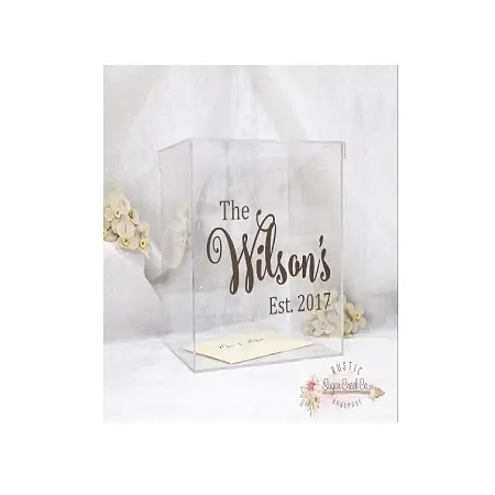 Exclusive Quality Acrylic Card Box For Wedding And Event Invitation Clear Card Box At Affordable Price