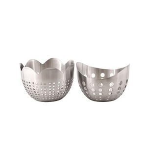 Frutero de acero inoxidable color plata con forma redonda de calidad premium para servir postres, para uso en hoteles y en el hogar. - Product Image 2
