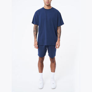 Chándal de media manga para hombre, ropa de playa con logotipo personalizado, Conjunto de camiseta corta con pantalones cortos, conjuntos dobles de temporada de verano - Product Image 3