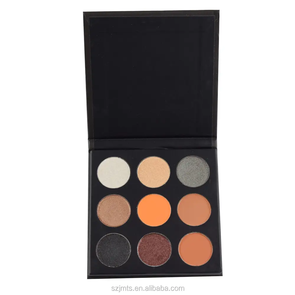 Vente en gros DIY Fard à paupières Palette noire 9 couleurs Ombre à paupières Coloration facile Vegan Marque privée Ombre à paupières