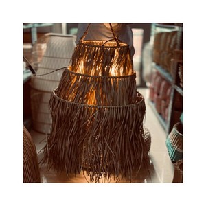 Lampe suspendue en jonc de mer naturel et solide, décoration en résine de mer de haute qualité, fabriqué au VIETNAM, nouveau - Product Image 3