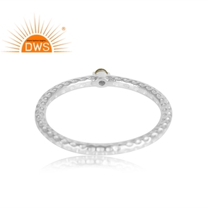 แหวนพลอยเพอริดอตธรรมชาติสำหรับ925แหวนวางซ้อนกันได้ผู้ผลิตเครื่องประดับตามความต้องการ - Product Image 3