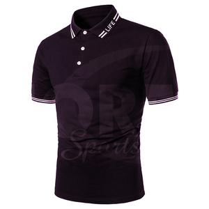 Totalmente personalizado toda la venta nueva moda de gran tamaño hombres de alta calidad 100% algodón tela polos - Product Image 5