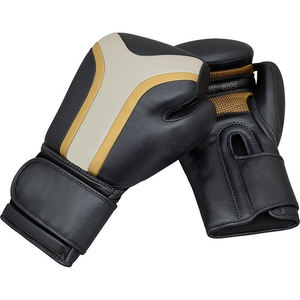 Unisex High Quality Custom Logo Printed Boxing <b>Gloves</b> with <b>Leather</b> Hand Grips <b>Black</b> for Boxing Training Exercise Custom Brand - Product Image 2