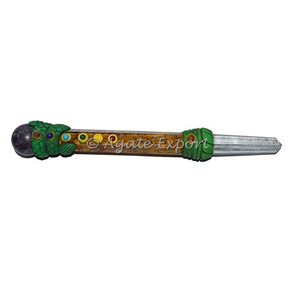 Baguettes tibétaines jaunes, jaspe Orgone, Chakra, livraison gratuite - Product Image 1