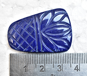 Lapis Lazuli แกะสลักหินสีฟ้า,หินอัญมณีสีฟ้า Cabochons ขายส่ง - Product Image 6