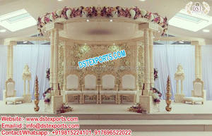 งานแต่งงานสีทองงานบอลลีวู้ด Mandap นอร์เวย์งานแต่งงานงานบอลลีวู้ด Mandap แกะสลักสีทองงานบอลลีวูดงานแต่งงาน - Product Image 6