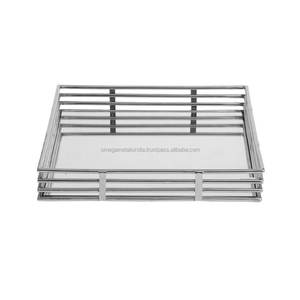 Bandeja decorativa con espejo, bandeja con diseño de paisaje y asas de Metal, fabricante y venta al por mayor - Product Image 1