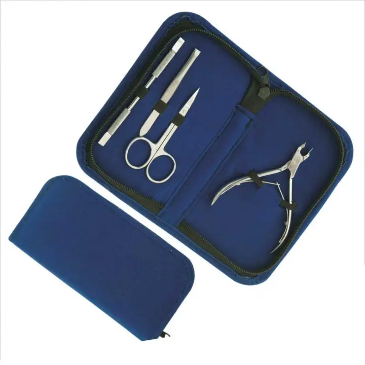 Set di strumenti professionali per la toelettatura del Manicure con kit di custodia in pelle custodia per Manicure custodia per Pedicure in acciaio inossidabile per la cura delle unghie