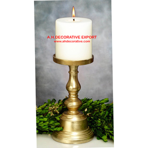 Portavelas decorativo de oro antiguo con vástago acrílico, mesa de boda de diseño único, centro de mesa, candelabro de luz en T de lujo - Product Image 5