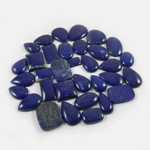 Lapis Lazuli ธรรมชาติ33ชิ้น,อัญมณี Cabochon รูปทรงผสม100 Gms สำหรับทำเครื่องประดับ IG0350 - Product Image 4