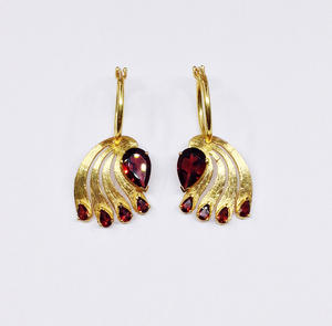 Sterling Silver 925 Custom made Supplier Wholesaler Handmade Unisex Woman Low MOQ <b>Cheap</b> Unique Elegant Natural Gemstone <b>Earring</b> - Product Image 2