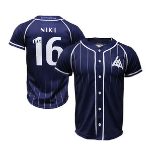 Maillot de baseball à sublimation personnalisée pour homme Tissu en maille ample Logo OEM Maillot de baseball personnalisable en polyester respirant - Product Image 1