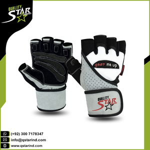 Guantes de levantamiento de pesas para entrenamiento, manoplas de culturismo, fitness, material de cuero de vaca, alta calidad, para gimnasio - Product Image 1