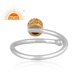 Anillo apilable de piedras preciosas de cuarzo ahumado Natural de Plata de Ley 925 fina para mujer, joyería para mujer, regalo para ella - Product Image 4