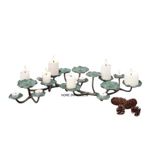 Portavelas de Metal plateado de lujo, decoración Interior hecha a mano, portavelas de lujo, mesa de comedor de boda, decoración de vela - Product Image 1