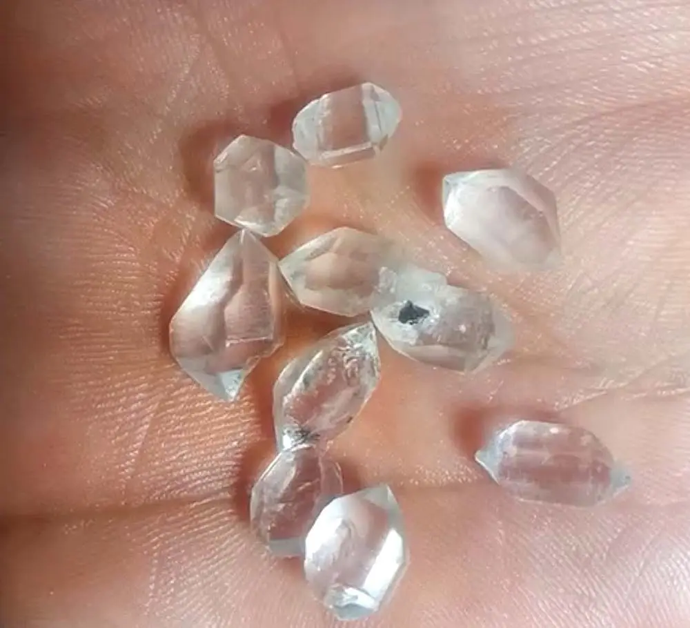 CHEAP PRICE double terminated rough natural Sparkly herkimer diamond free form 17pcs bulk lot for sale