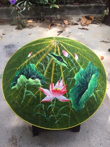 Hand-Painted Vietnamese Palm <b>Leaf</b> Cone Hat – Eco-Friendly, Waterproof & Custom Hand-Embroidered Sun Hat - Product Image 3