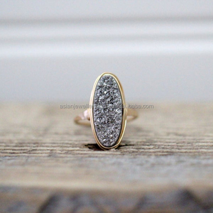 Anillo de Plata de Ley 925 con piedras preciosas, joyería única, hecha a mano - Product Image 2