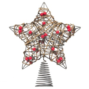 Adorno de árbol de Navidad, topper de ratán, puntos de Sapin, Navidad, spitze, Weihnachtsbaumspitze, Punte, albero di naale - Product Image 5