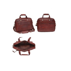 Maletín para portátil de cuero negro personalizado nuevo del fabricante, bolso de cuero genuino de diseño de alta calidad, marca Olivia de 15 pulgadas - Product Image 3