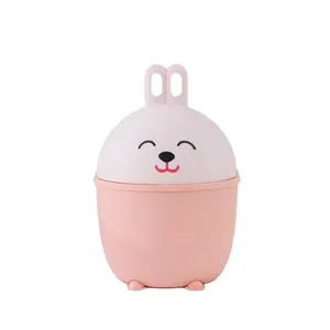 可爱的兔子形状垃圾桶桌面塑料垃圾桶迷你儿童办公室室内垃圾桶