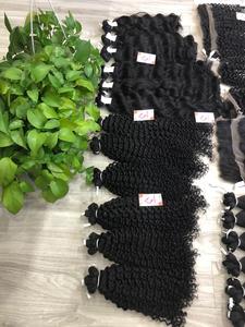 100% véritables extensions de cheveux humains meilleure qualité vierge trame non traitée cuticule alignée Remy paquet de cheveux en vagues bouclées droites - Product Image 2