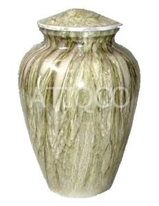 Urnas simbólicas de diseño de tema de esmalte de latón Urna de cremación funeraria de metal de estilo libre para cenizas humanas y momentos memorables Tarro moderno - Product Image 6