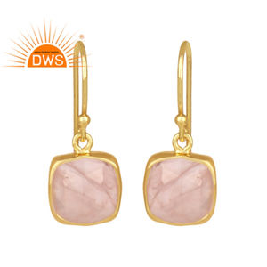 Boucles d'oreilles pour femmes, plaqué or en argent, Quartz fumé, bijou de luxe, nouvelle marque de styliste - Product Image 1