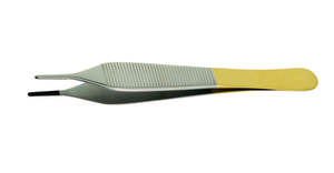 Pinces de pansement délicates en carbure de tungstène, pointe lisse, acier inoxydable semi-doré CE ISO - Product Image 3