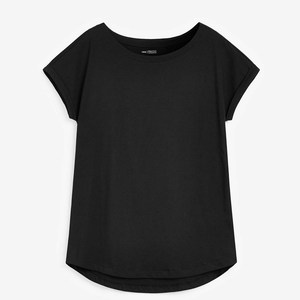 <b>Women</b> Summer Casual Custom Made Breathable Cotton Eco-Friendly <b>Baggy</b> Oversized Loose Fit Turn Bating Sleeve V Neck Top T-<b>Shirt</b> - Product Image 1