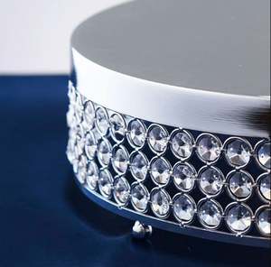Fabulous Design <b>Crystal</b> and Metal Decorative Cake <b>Stand</b> Wedding Luxury Stainless Steel Tabletop Cake <b>Stand</b> - Product Image 2